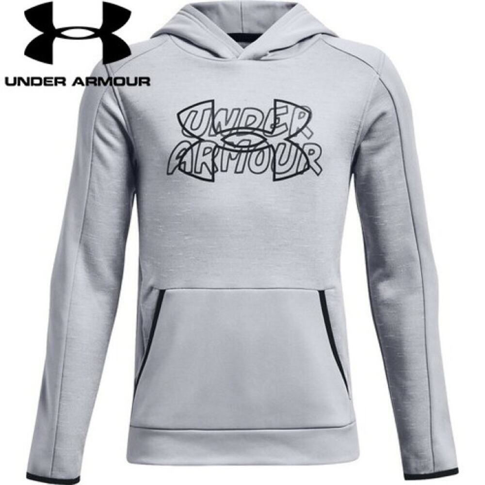 Under Armour Boys' Armour Fleece Wordmark Hoodie Size S